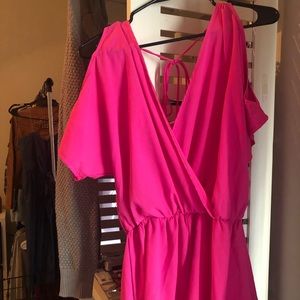 Hot pink romper!